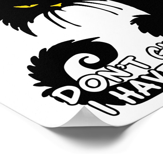 Black Cat Advice Gezegde Poster (Hoek)