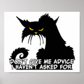 Black Cat Advice Gezegde Poster (Voorkant)