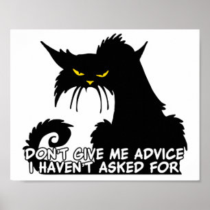 Black Cat Advice Gezegde Poster