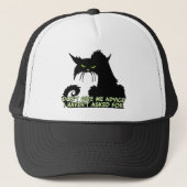 Black Cat Advice Gezegde Trucker Pet (Voorkant)