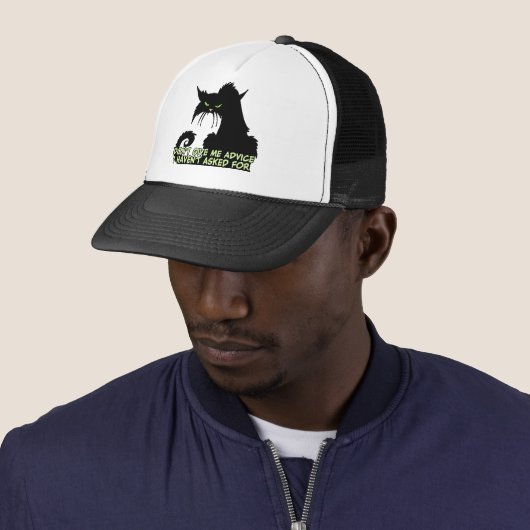 Black Cat Advice Gezegde Trucker Pet (In situ)