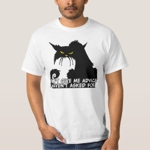 Black Cat Advice Humor T-shirt