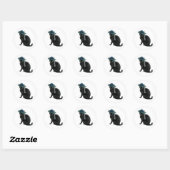 Black Cat Afstuderen Sticker (Vel)