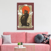 Black Cat, Alexandre Steinlen Canvas Afdruk (Insitu (Woonkamer))