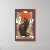 Black Cat, Alexandre Steinlen Canvas Afdruk (Voorkant)