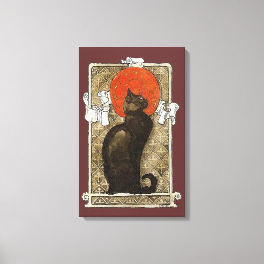 Black Cat, Alexandre Steinlen Canvas Afdruk (Voorkant)