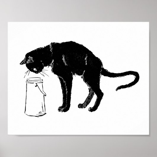 Black Cat, Alexandre Steinlen Poster (Voorkant)