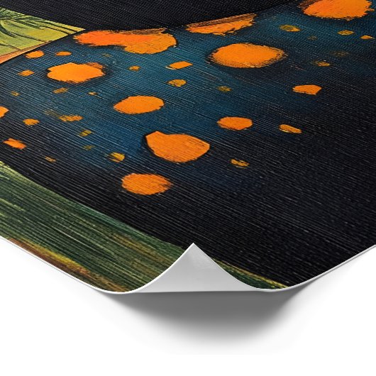 Black Cat and Beatiful City  Poster (Hoek)