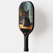 Black Cat and Cafe at Night Pickleball Paddle (Links)