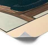 Black Cat And Coffee Print Ukiyo-e Japandi Art (Hoek)