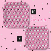 Black Cat and Ghost Pattern Roze papier Bord