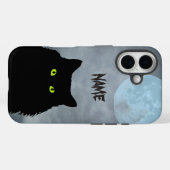 Black Cat and Moon Hoesje-Mate Samsung Galax Case-Mate iPhone Case (Achterkant (horizontaal))
