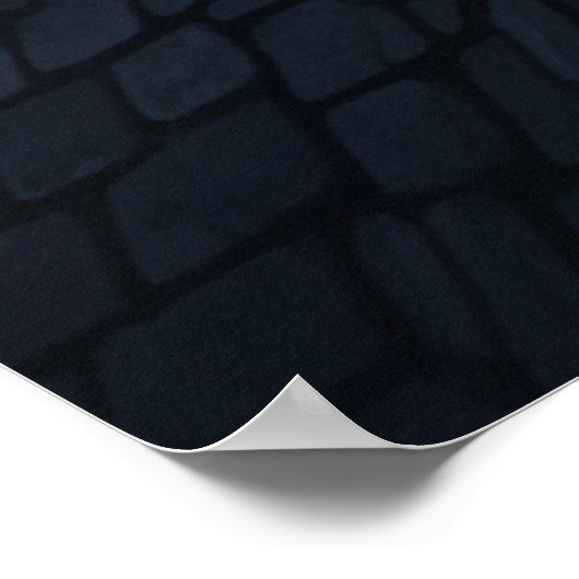 Black Cat and Moon Poster (Hoek)