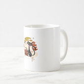 Black Cat and Pumpkin Atomic Retro Halloween Koffiemok (Voorkant rechts)