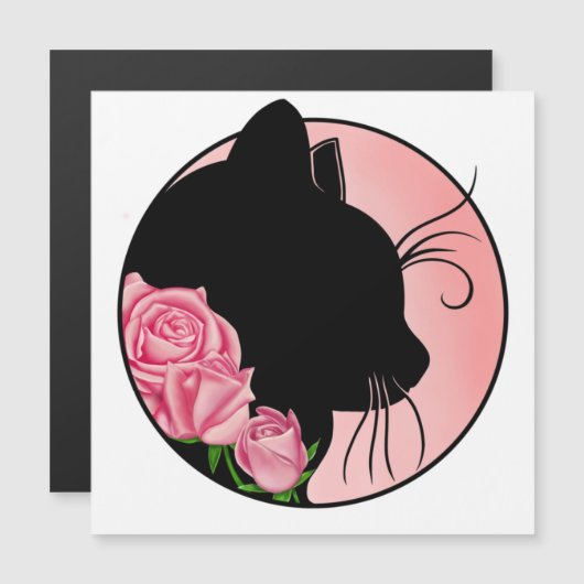 Black Cat and roses (Voorkant / Achterkant)