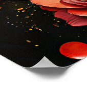 Black Cat and Roses Poster (Hoek)