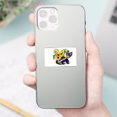 Black Cat and Sunflowers  Sticker (Telefoon)