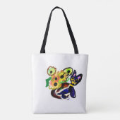 Black Cat and Sunflowers Tote Bag (Achterkant)