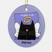 Black Cat Angel Personaliseren Keramisch Ornament (Links)