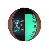 Black Cat Animal Afbeelding Custom Basketbal (Verticaal)