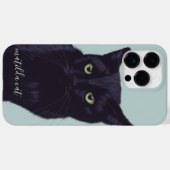 Black Cat Animal Art Gepersonaliseerde naam Case-Mate iPhone Case (Achterkant (horizontaal))