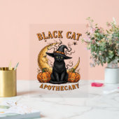 Black Cat Apothecary beroemd gemaakt door Hallowee Acryl Bord (Huwelijk)