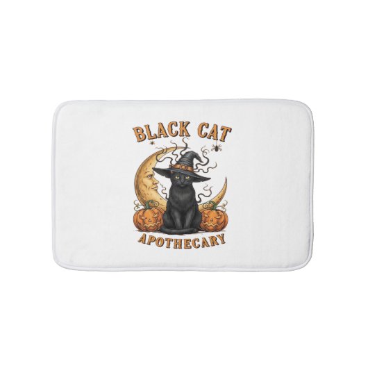 Black Cat Apothecary beroemd gemaakt door Hallowee Badmat (Voorkant)