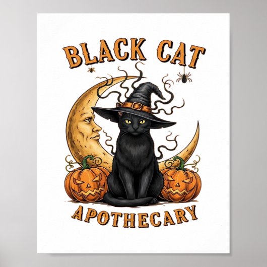 Black Cat Apothecary beroemd gemaakt door Hallowee Poster (Voorkant)