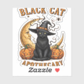 Black Cat Apothecary beroemd gemaakt door Hallowee Sticker (Vel)