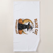 Black Cat Apothecary beroemd gemaakt door Hallowee Strandlaken (Voorkant)