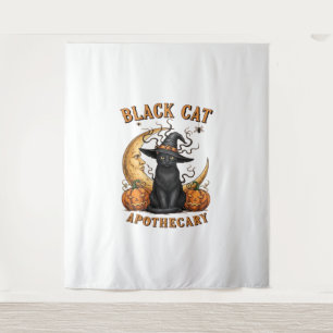 Black Cat Apothecary beroemd gemaakt door Hallowee Wandkleed