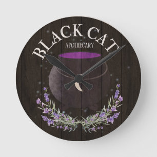 Black Cat Apothecary Ronde Klok