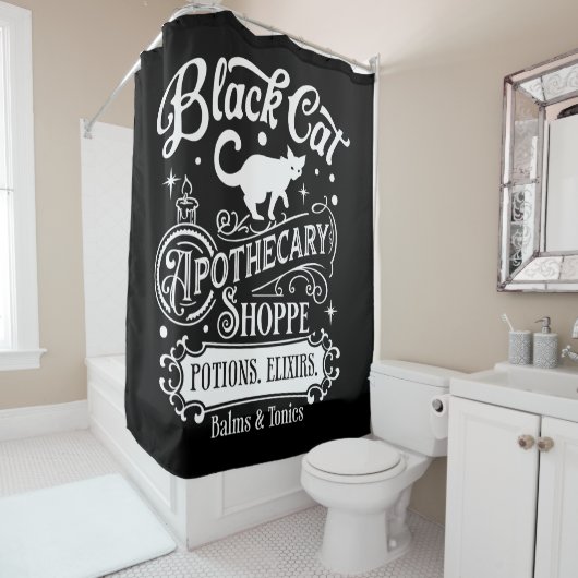 Black Cat apotheek Douchegordijn (In situ)