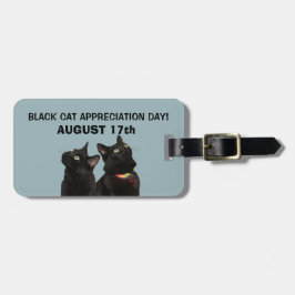 Black Cat Appreciation Day Bagagelabel
