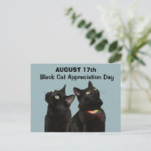 Black Cat Appreciation Day Briefkaart (Staand voorkant)