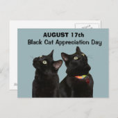 Black Cat Appreciation Day Briefkaart (Voorkant / Achterkant)