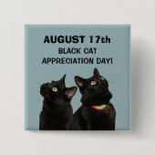 Black Cat Appreciation Day Button (Voorkant)