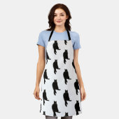Black Cat Apron Schort (Gedragen)