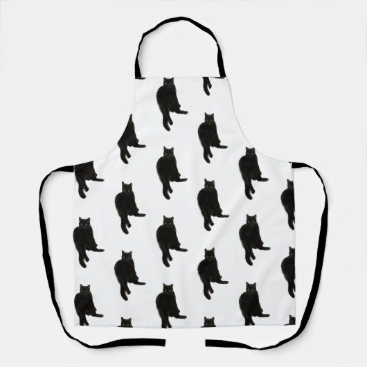 Black Cat Apron Schort (Voorkant)