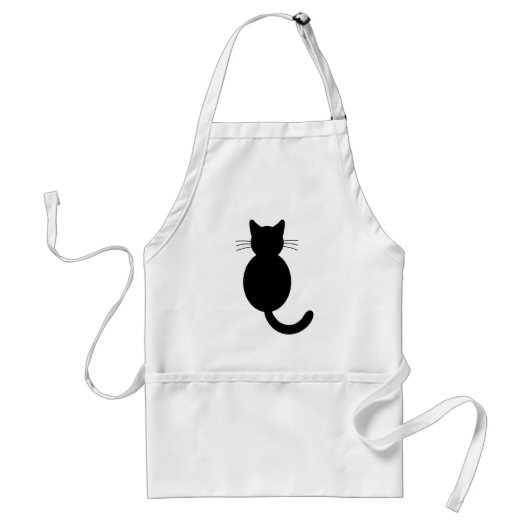 Black Cat Apron Standaard Schort (Voorkant)