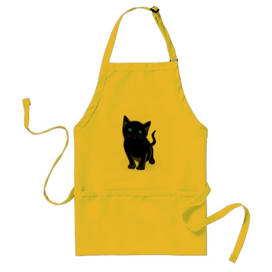Black Cat Apron Standaard Schort (Voorkant)