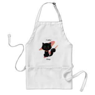 Black Cat Apron Standaard Schort