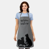 Black Cat Aprons Cat Lover Art Aprons Schort (Gedragen)