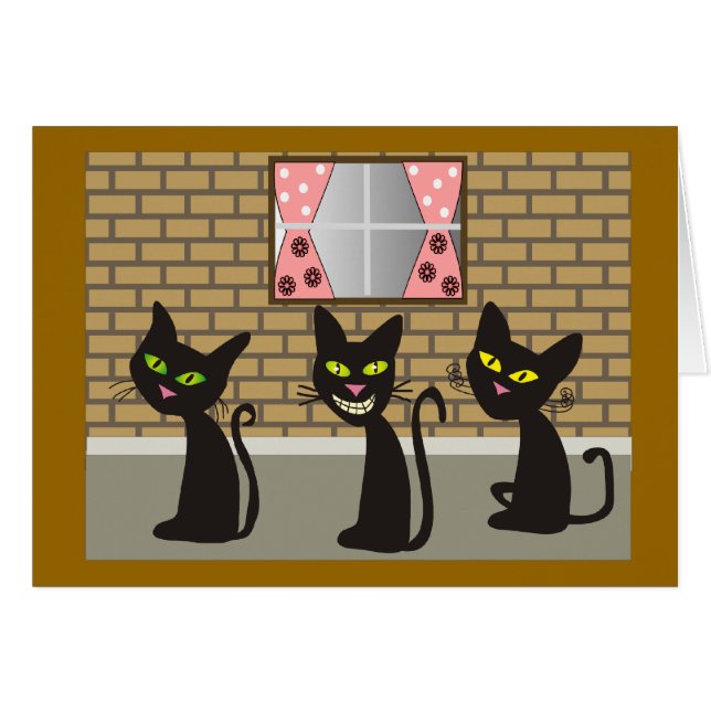 Black Cat Art geeft "We Three Amigos" (Voorkant Horizontaal)
