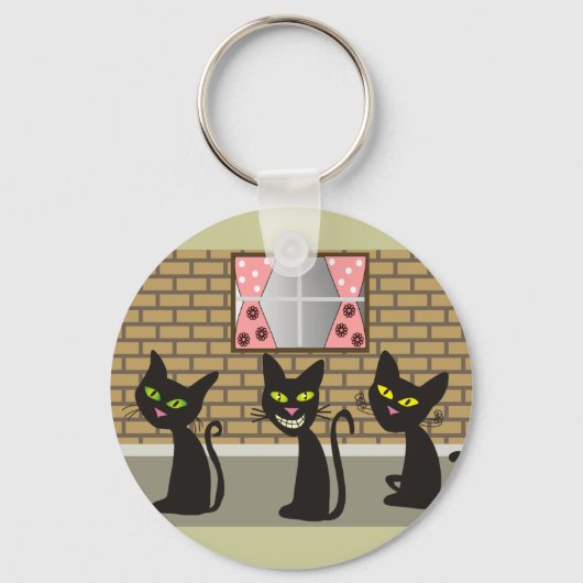 Black Cat Art geeft "We Three Amigos" Sleutelhanger (Voorkant)