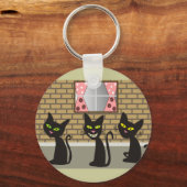 Black Cat Art geeft "We Three Amigos" Sleutelhanger (Voorkant)