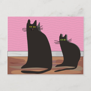 Black Cat Art Gifts Briefkaart