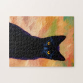 Black Cat Art Kat puzzel (Horizontaal)