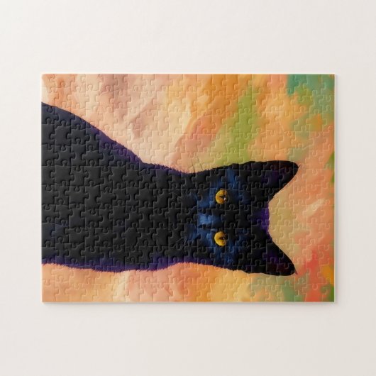 Black Cat Art Kat puzzel (Horizontaal)