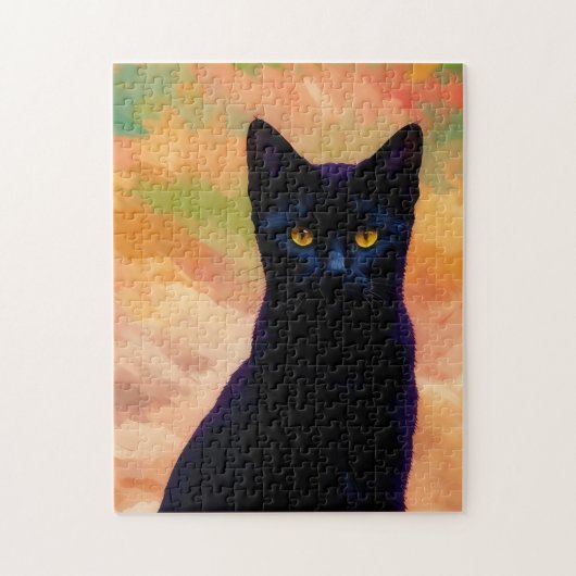 Black Cat Art Kat puzzel (Verticaal)